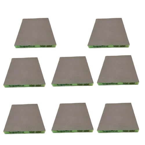 MORLARCO スポンジ サンドペーパー 8枚セット Superfine(500-600) スポンジヤスリ 120×98×13mm 紙やすり 耐水ペーパー サビ落とし ステンレスシンク磨き 木工DIY作業に