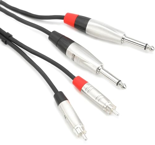 Hosa HPR-005X2 Unbalanced Interconnect Cable - 5 foot