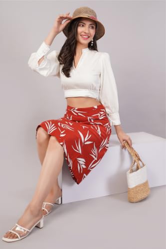 Image of Women's Printed Maxi Wraparound Skirt