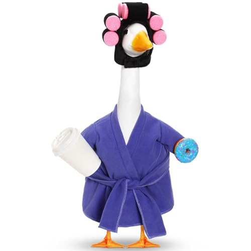Shyyween Lady Porch Goose Outfit, Purple Bathrobe Goose Clothes Set by Shyyween - Used condition - US$15.12