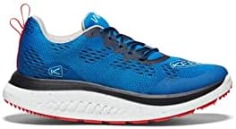 KEEN Men's WK400 Performance Breathable Walking Shoes, Austern/Red Carpet, 8 | Image 1