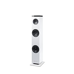 Energy Sistem Tower 1 Luidsprekertoren met Bluetooth 4.1, 30 W vermogen, RCA, 3,5 mm audio-In) – Wit