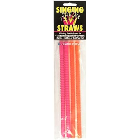 Smartwares 9 inch Whistling Singing Straws 4 pack, Reusable, Safe Plastic, BPA Free, Made in the USA Cover