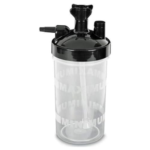 Salter Labs Bubble Humidifier 350 cc - Dry 6 PSI Pop-Off 7600 for O2 Concentrator- Quiet Operation, Enhanced Safety, and Long-Term Durability - Compatible with All Oxygen Sources