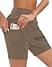 LouKeith Tennis Skirts for Women High Waisted Golf Skirt Dressy Casual Workout Running Active Athletic Skort with Pockets Brown L