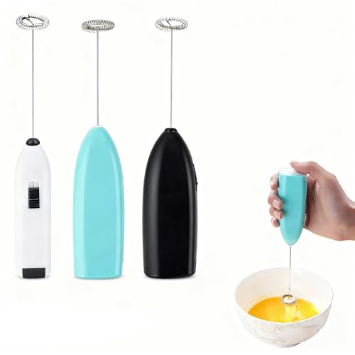 Cabilock Batidora eléctrica de mano, 3 piezas, juego de varitas batidoras eléctricas de resina, agitador para cocina y manualidades, sin batería