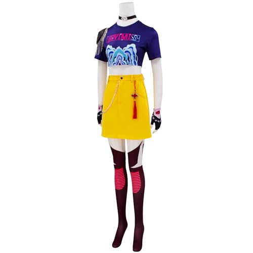 Womens Demon Hunters Costume Rumi Mira Zoey Cosplay Halloween Performance Deluxe Suit3