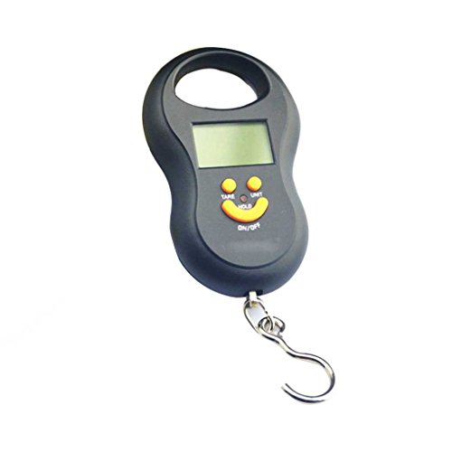 Elenxs 50 kg numérique Hanging poisson Balance de poche Balance bagages à main électronique LCD rétro éclairage Balance de pesée