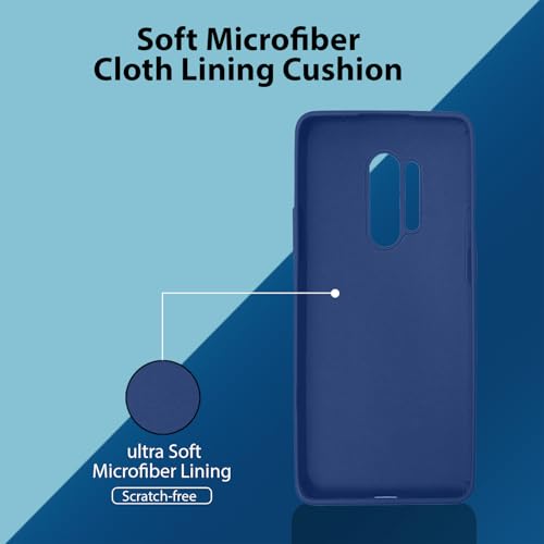 Image of LIRAMARK Liquid Silicone Soft Back Cover Case for OnePlus 8 Pro / 1+8 Pro (Midnight Blue)