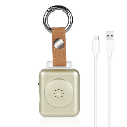 LE Sircut PA01 Fashion Leather Keychain Personal Alarm , Siren for Women, Students, Kids, Elderly, Girls, Panic Alarm, Rechargeable, 130dB Extra Loud with LED Flashlight.