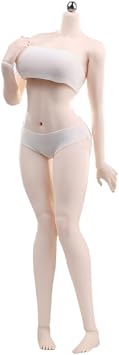 1/6 Scale Female Body, 12inch Super Flexible European Body Undetachable Feett Action Figure Seamless Large Bust Figure Body Collectble Doll No Head New Pale Skin