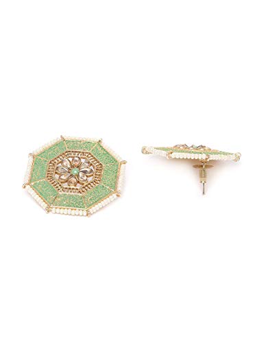 Meenakari Ethnic Stud Earring & Maangtikka Set For Women