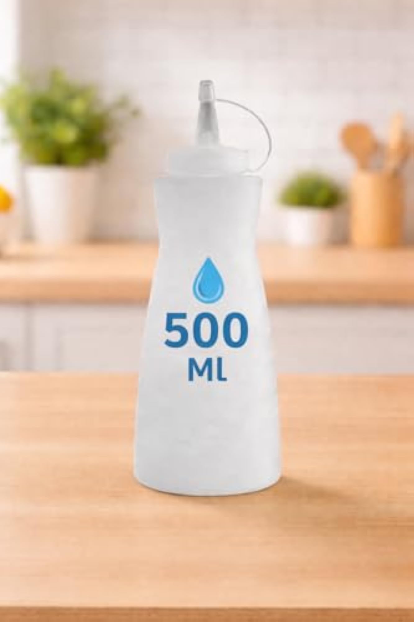 500 ML Plastic Squeeze Sauce Bottle with Nozzle Cap, Leak-Proof