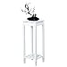Side table-Q Supporto per Impianti Bianchi, Tavoli Laterali in Legno Moderni Porta Pot Tano con 2 Scaderi, Scaffalatura A Doppia Livello per Soggiorno, Sala da Pranzo(Size:30 * 90CM,Color:Bianco)