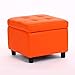 DYPXG Poggiapiedi,Piccolo Sgabello in Pelle Moderno Sgabello Minimalista,Multifunzionale Divano poggiapiedi Sgabello portascarpe (Colore: Arancione)