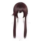FENNIDICE Megumin Cosplay Wig Hair Role Play Halloween Costume Party Wigs + Wig Cap