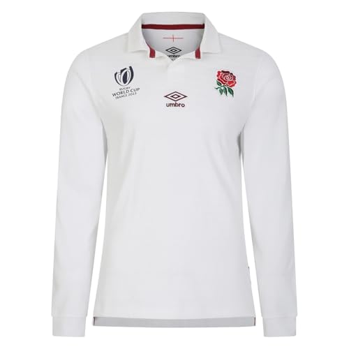 Umbro Inglaterra WC Home Classic Jersey LS Jnr Camiseta de Inicio/Kit, Unisex, Producto con Licencia Oficial, YM
