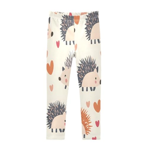 Toddler Girls Leggings Printed Yoga Pants Leggings Hedgehog Love Heart for Kids