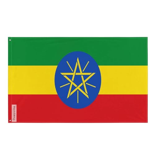 Drapeau de l'Éthiopie Pixelforma haut de gamme à 4 œillets