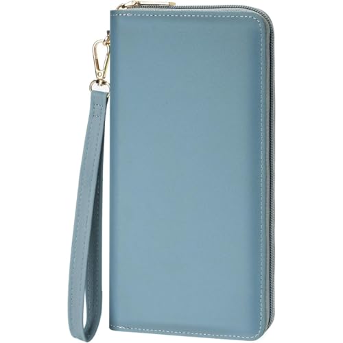 Stylish Genuine Leather Clutch Wallet with Comfortable Hand Strap and Spacious Interior for Women