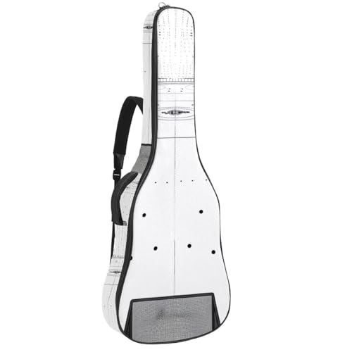 Sac pour guitare acoustique à double poche pour transporter sans douleur