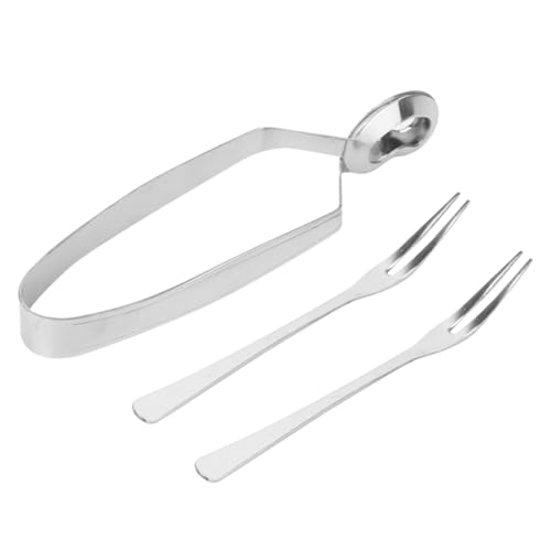 Alipis 3piezas Clip Para Caracoles Francés Pinzas Para Mariscos y Caracoles Acero Inoxidable Para Restaurantes y Hogares Pinzas Para Servir Alimentos