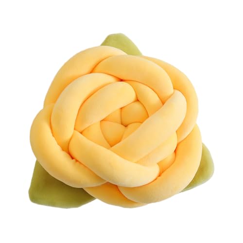 UncleS Almohada con Diseños De Nudos Camelias Elegantes Cojín Decorativo Poliéster Suave Y Resistente para Sofá Decoración del Hogar Almohada con Nudo Flores