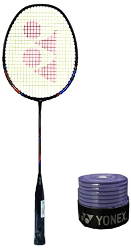 Image of Yonex Nanoray Light 18i Graphite Badminton Racquet with Free Full Cover (77 Grams, 30 lbs Tension) & ET 903 E Super Rubber Badminton Grip (Purple)