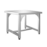 Arbeitstisch Edelstahl, Edelstahl Arbeitstisch, Arbeitstisch Edelstahltisch Höhenverstellbar Profi Medizinische Anwendungen, Maschinenbau, Reinigungsprojekte(80*60*80cm/31.4*23.6*31.4')