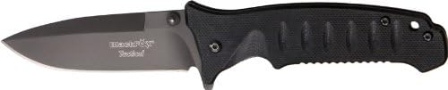 Black Fox Tactical Linerlock Fold Knife, 4in, SS assisted opening standard edge spear bla, BF-115T