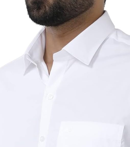 Image of Men's Khadie Cotton Half Sleeves Plain Solid Casual Shirt