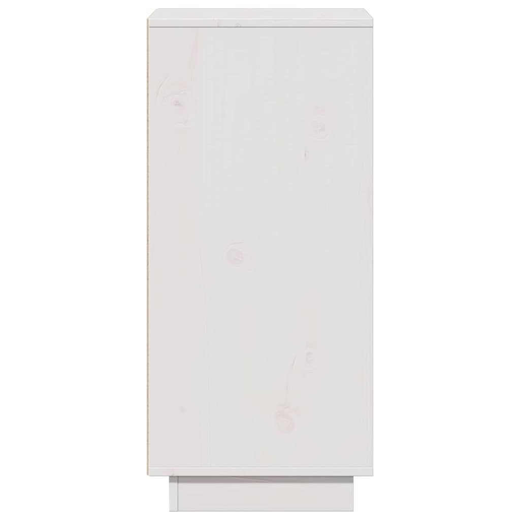 vidaXL Buffet Armoire Latérale Armoire de Rangement Organisateur de Maison Meuble de Salon Intérieur Blanc 31,5x34x75 cm Bois Massif de Pin