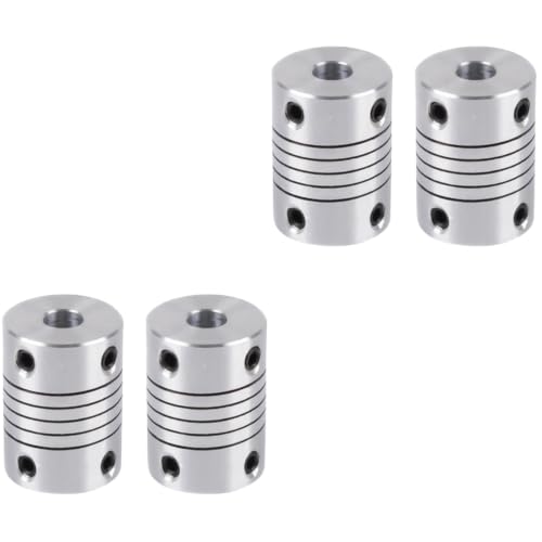 ULTECHNOVO 4pcs Aluminium Alloy Cnc Stepper Motor Encoder Shaft Coupling for Printer Engraving Machine Flexible Coupler 