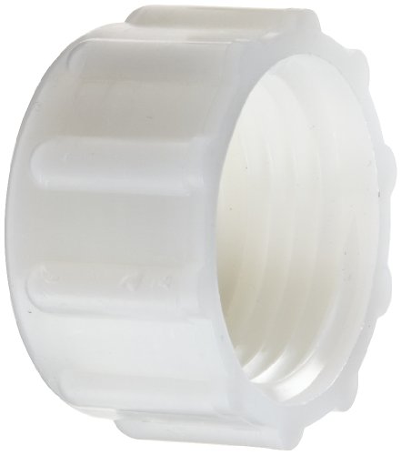 Thogus Nylon Tube & Hose Fitting, Cap with installed Washer, White, 3/4