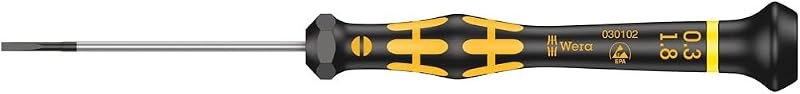 Chave de Fenda de Precisão Wera 1578 A ESD Kraftform Micro para Parafusos de Fenda 0,30 x 1,8 x 60 mm