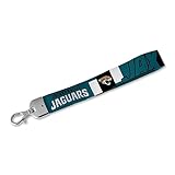 Rico Industries NFL Football Jacksonville Jaguars Standard Wrist Lanyard Key Chain, Cute Wristlet Strap Keychain Holder for Women Men Car Keys ID Badges Card Wallet Phone Camera