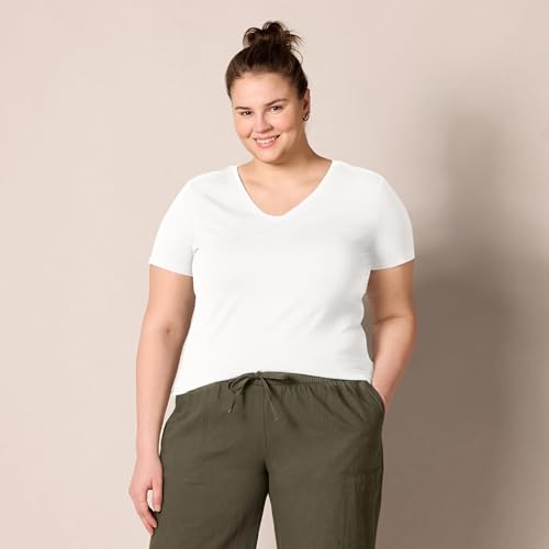 Image of Amazon Essentials Women's Regular-Fit Short-Sleeve V-Neck T-Shirt, Multipacks