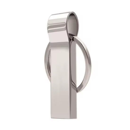 SippyTales® Metal USB Flash Drive with Keyring, Sleek Silver Design, Portable Storage Device, 1Pc, Upto 10mbps, Interface 2.0 (4, GB)