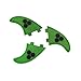Lekezong Surfboard Thruster Fins Set,Fiberglass Honeycomb Hexagons Green,Reinforced G5 Surf Fin, 3 Fins Tri-fins for FCS Surf Boards, Surfing Longboard, Shortboard