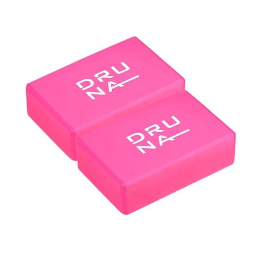 DRUNA Bloque de Yoga 2 Piezas de Espuma EVA y Pilates Ligero y Antideslizante (EVA Ciclamen)