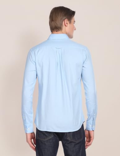 Image of U.S. Polo ASSN. Solid Tailored Fit Shirts for Men - 100% Cotton, Full Sleeve Mens Casual Shirts