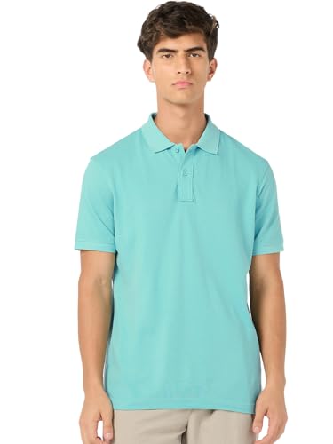 Image of Bewakoof Men Solid Regular Fit Half Sleeve Collar Pure Cotton T-Shirt
