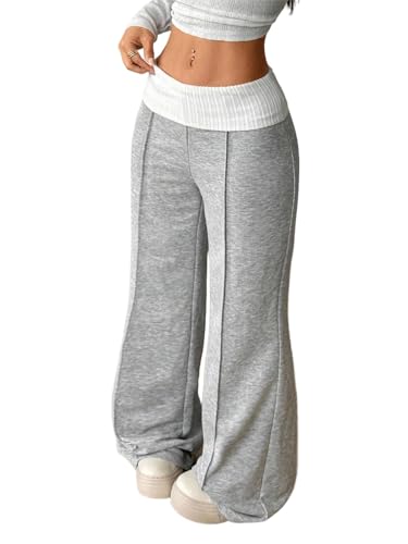 Luckydora Women's Wide Leg Sweatpants Women High Waisted Baggy Pants