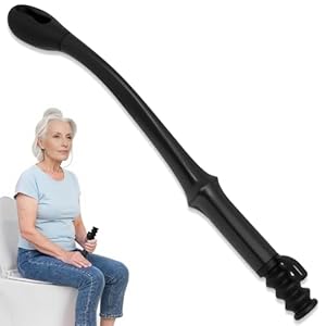 Toilet Aids for Wiping Premium Butt Wiper Tool for Women and Men with Long, Reach&Hygienic Release, Ideal Toilet Aids for Wiping in Bathroom, Elderly, Pregnant, Limited Mobility Users (Black)