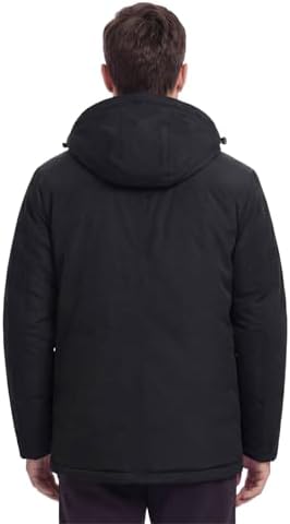 Kışlık Erkek Parka – Astarlı Parka Mont, Rüzgar Geçirmez & Su Geçirmez, Kapüşonlu, Fermuar + Çıtçıt Kapama, Cepli Mont, Günlük Kullanım - Görsel 5