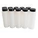 kelkaa 8oz HDPE Plastic Squeeze Bottles with Wide Mouth Opening, Black Flip Top Caps for Condiments and Any Thick Liquid Products, Multi Purpose Refillable Empty Bottles (Pack of 10)