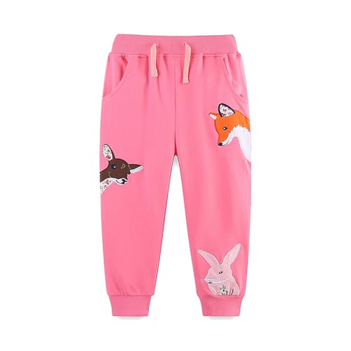 Image of Mud Kingdom Little Boys Girls Christmas Sweatpants Elastic Waist Joggers Embroidered Pattern Sweat Pants with Pockets