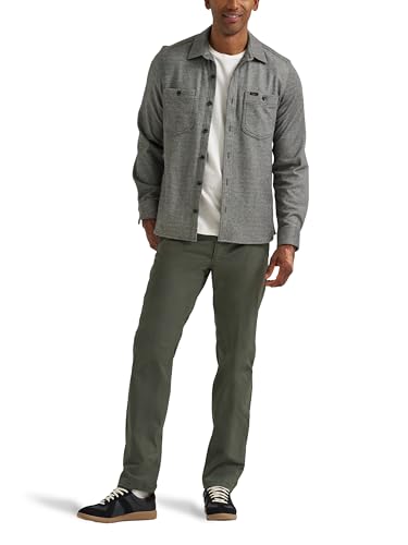 Lee Men's Legendary Brushed Knit Shirt, Union-All Black, Medium - image 3