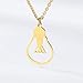 Produktbild GLLFC Halskette Großzügige Glühbirne Anhänger Halsketten für Frauen Gold Splitter Farbe Geometrischer Kragen Mode Edelstahl Langketten JweleryNecklace für Frauen Männer