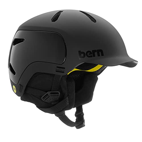 BERN, Watts 2.0 MIPS Snow Helmet, Matte Black, Small